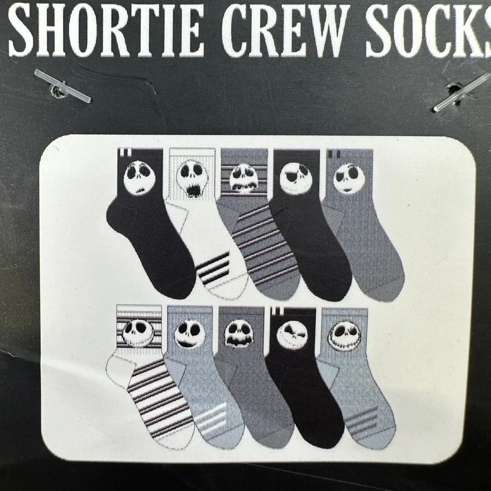 Disney Nightmare Before Christmas Socks 10 Pairs Crew Girls 4-10